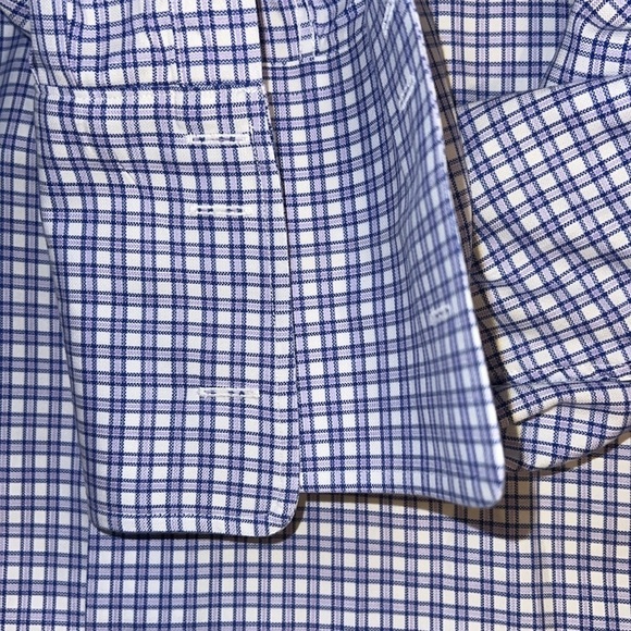 David Donahue Trim Cotton French Cuff Dress Shirt 171/2 36/37 - Picture 6 of 7